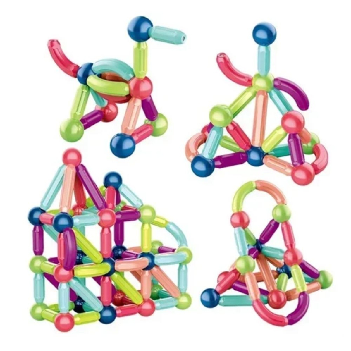 Labada Set Tools Λαμπάδα Σετ μαγνητικές μπάλες και ράβδοι 64τμχ - Magnetic Sticks για ...