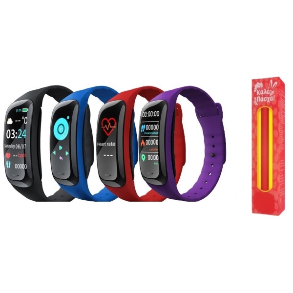 Λαμπάδα Smart Bracelet Fitness Με Οθόνη Αφής Και Παρακολούθηση Υγείας X1