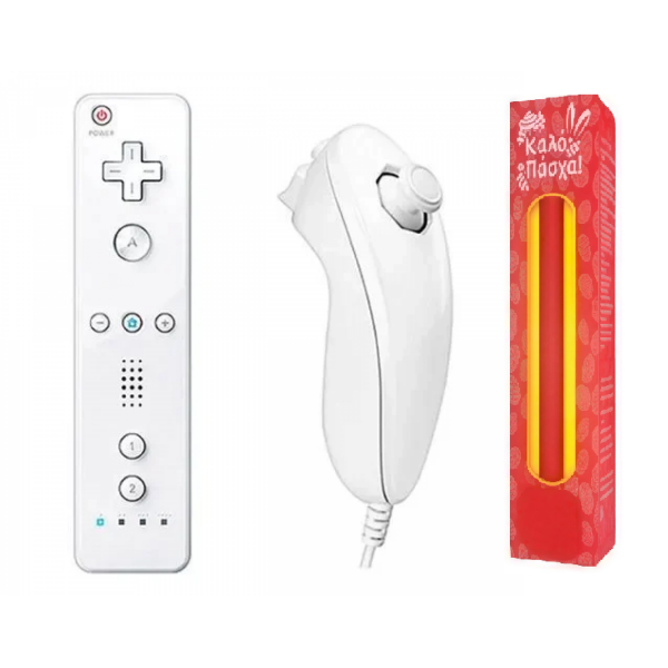 Λαμπάδα Wii Remote Motion Plus Controller Και Nunchuk Για Nintendo Wii