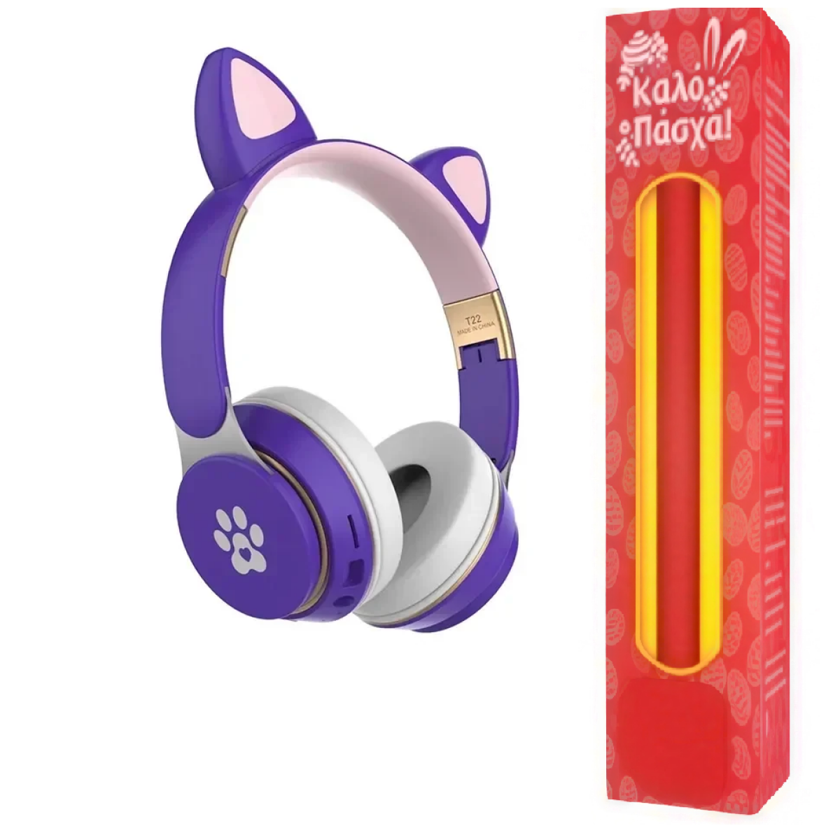 Λαμπάδα Wireless Headphone Cat Ear T22 - Image 4