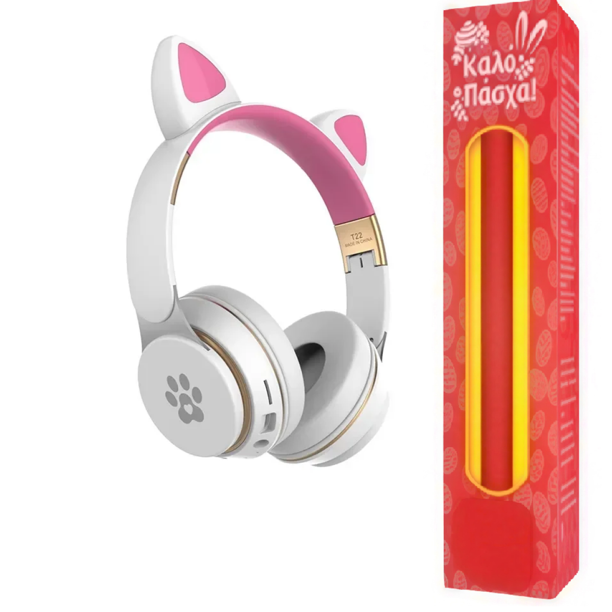 Λαμπάδα Wireless Headphone Cat Ear T22 - Image 6