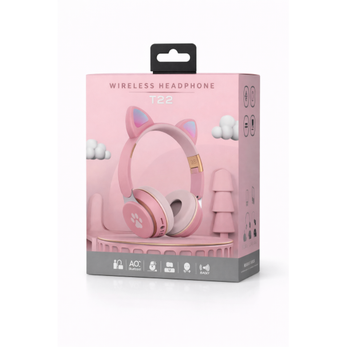 Λαμπάδα Wireless Headphone Cat Ear T22 - Image 7