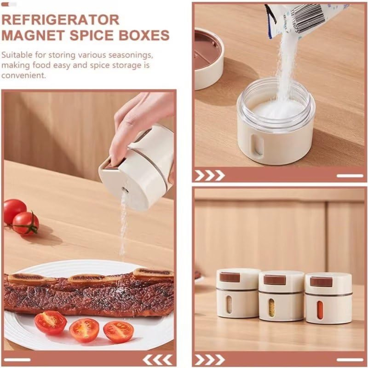 Μαγνητική Επιτοίχια Βάση με 6 Βαζάκια Μπαχαρικών - Image 4