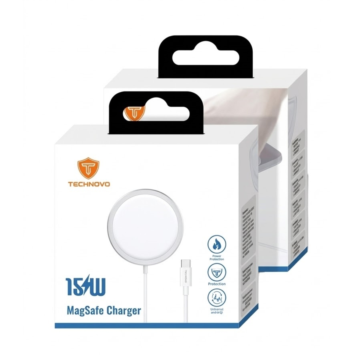 Μαγνητικός Ασύρματος Φορτιστής 15W Type-C MagSafe Technovo TN-C042