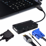 Μετατροπέας DisplayPort Σε HDMI DVI VGA Με Έξοδο Ήχου 4 Σε 1 Andowl Q-DP500 - Image 2