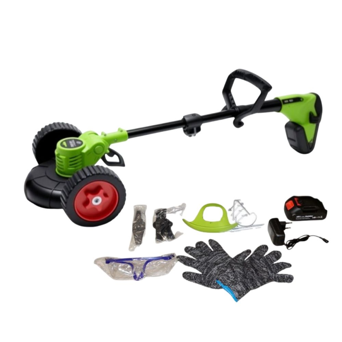 Mukins NL-4313 Ασύρματο Χορτοκοπτικό Μπαταρίας 400W με Πλάτος Κοπής 260mm και Τηλεσκοπικό Άξονα