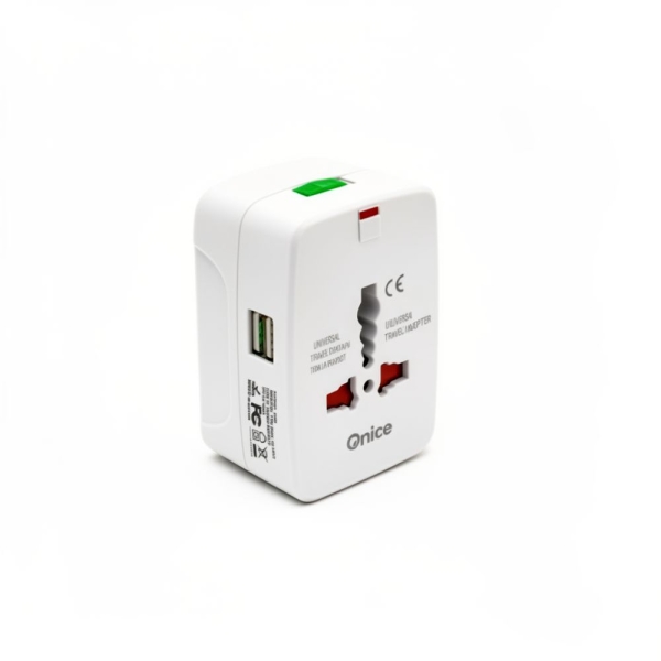 Onice M86 Universal Travel Adapter Παγκόσμιος Αντάπτορας Πρίζας με 2 USB (1500W)