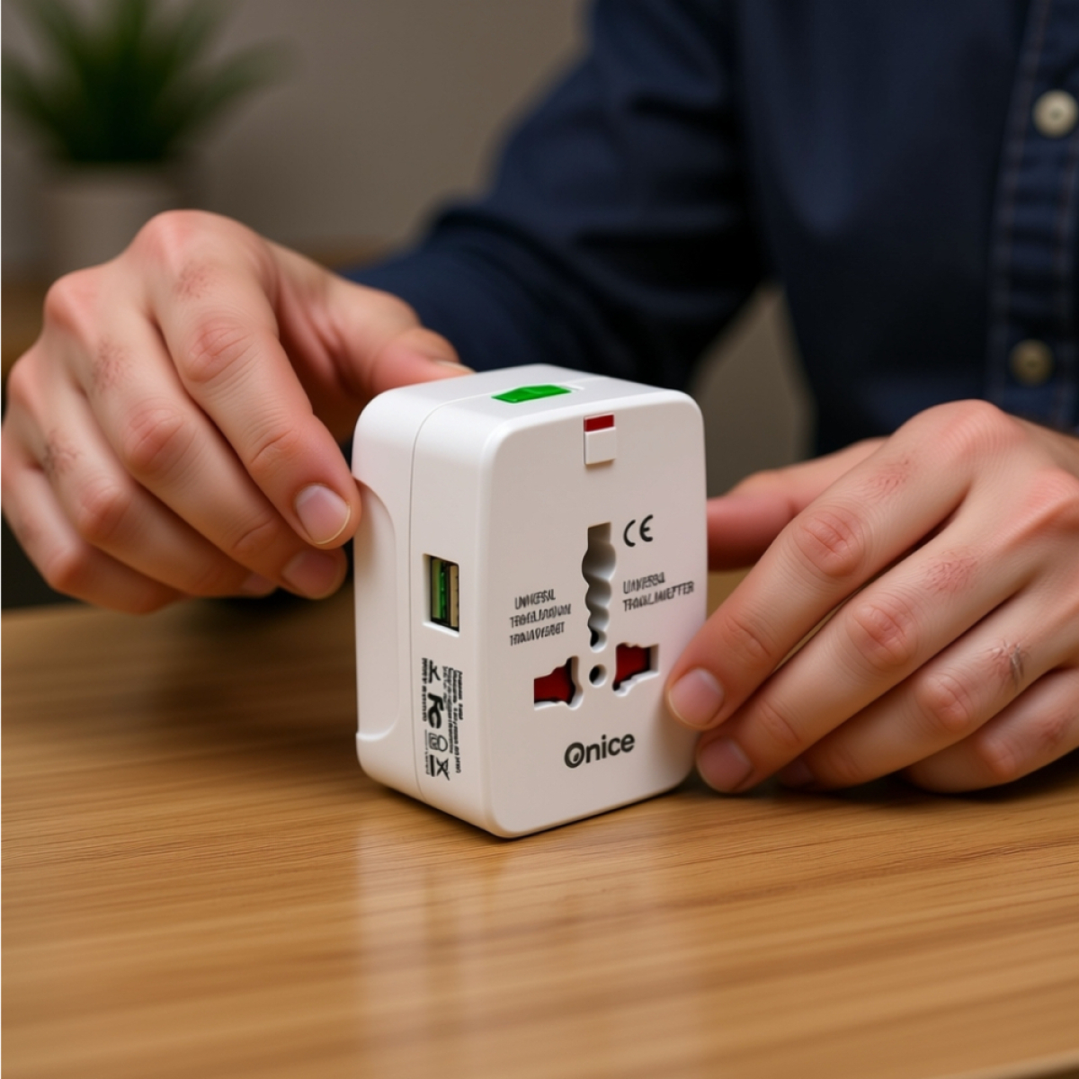Onice M86 Universal Travel Adapter Παγκόσμιος Αντάπτορας Πρίζας με 2 USB (1500W)