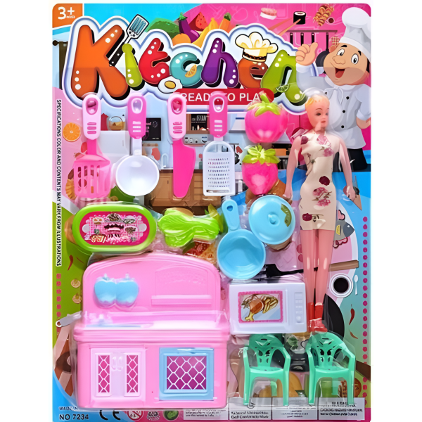 Παιδικό Σετ Κουζίνας Kitchen Με Αξεσουάρ Μαγειρικής 7234Α