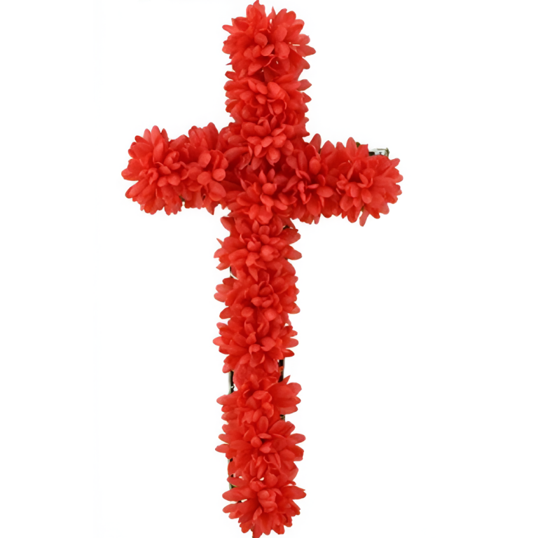 Πασχαλινό Διακοσμητικό Σταυρός με Τεχνητά Λουλούδια 87727