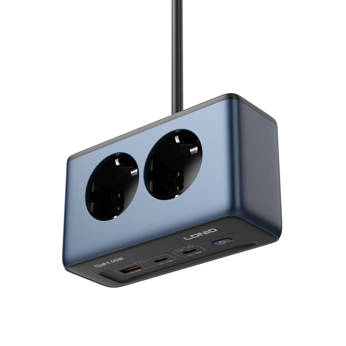 Πολυλειτουργικός Αντάπτορας Πρίζας Με USB-C Και USB 45W Ldnio SE3 - Image 3