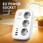 Πολύπριζο με 3 Πρίζες, 2xUSB-A & 2xUSB-C PD 45W Ldnio SE2 - Image 2