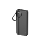 Power Bank 10000mAh Με Ενσωματωμένα Καλώδια & Φως LED Moxom MX-PB189