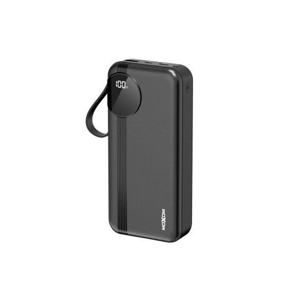 Power Bank 20000mAh Με Ενσωματωμένα Καλώδια & Φως LED Moxom MX-PB190