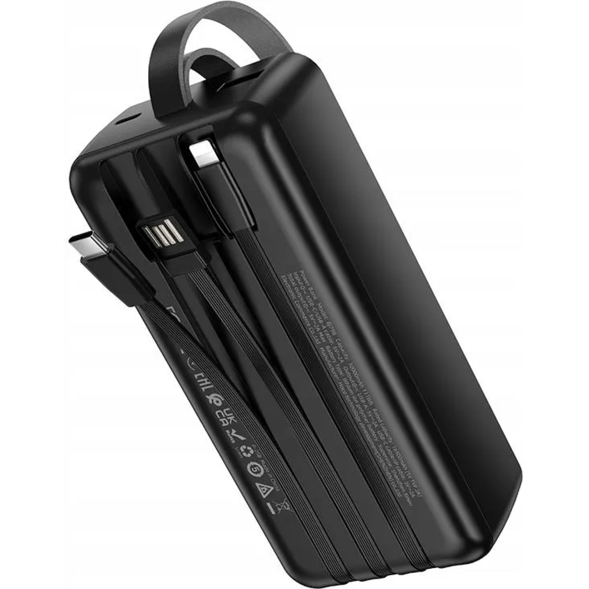 Power Bank 30000mAh Με Ενσωματωμένα Καλώδια Type-C, Lightning & USB Borofone BJ79B - Image 5