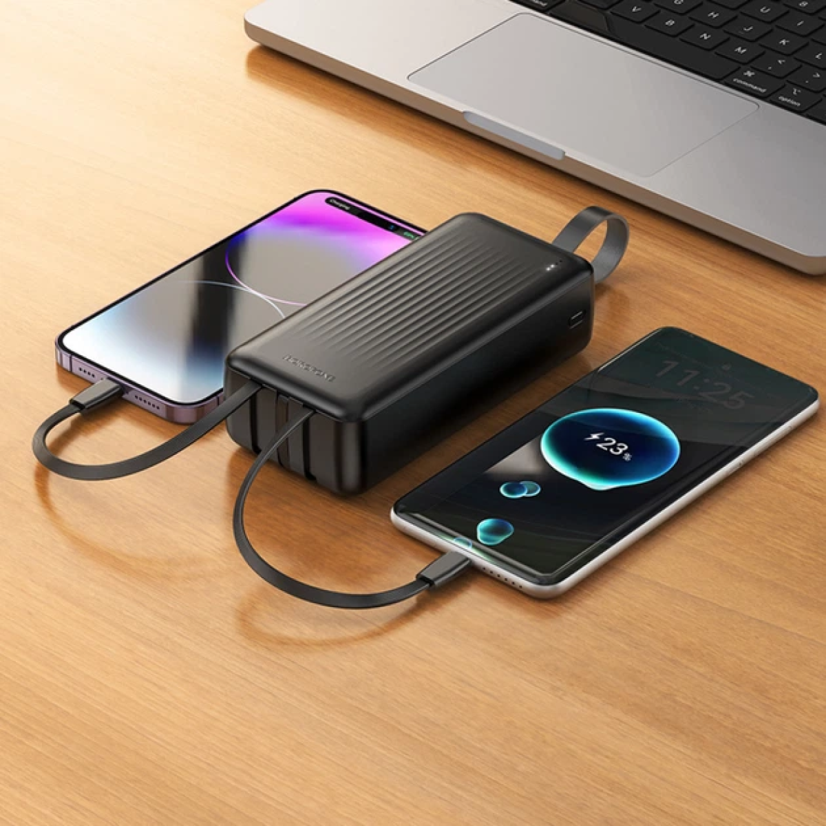 Power Bank 30000mAh Με Ενσωματωμένα Καλώδια Type-C, Lightning & USB Borofone BJ79B - Image 6