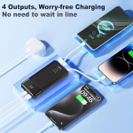 Powerbank 10000mAh Με Ενσωματωμένα Καλώδια Και LED Οθόνη Remax RPP-683 - Image 4
