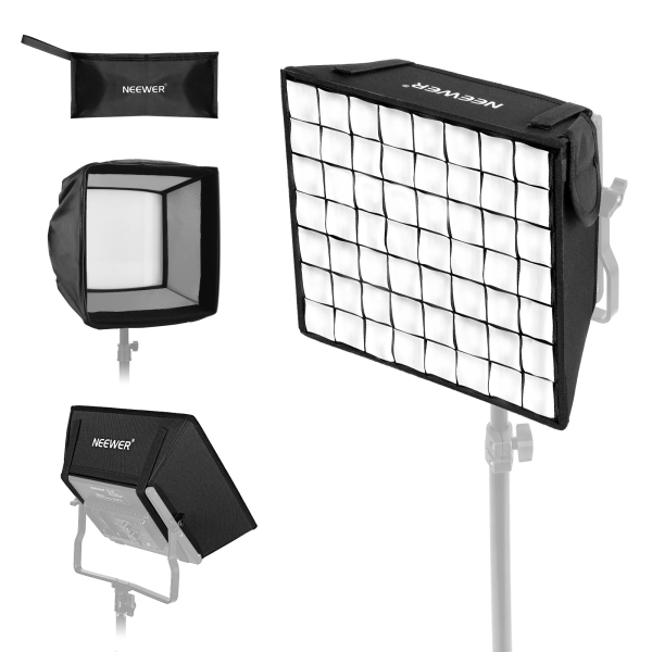 Πτυσσόμενο Softbox Φωτισμού Με Grid Για LED Panel Neewer NL660 31x29cm