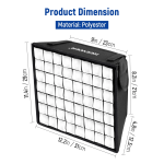 Πτυσσόμενο Softbox Φωτισμού Με Grid Για LED Panel Neewer NL660 31x29cm - Image 2