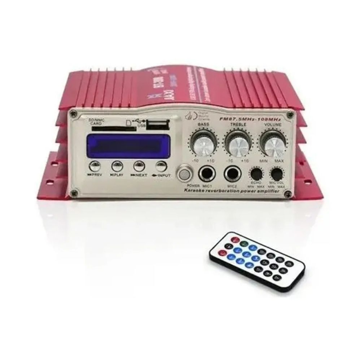 Ραδιοενισχυτής Bluetooth WG-308BT 2 Καναλιών με MP3, USB & Τηλεχειριστήριο