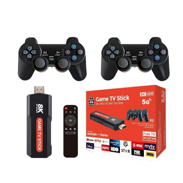 Retro Game TV Stick Android 8K Με 10000+ Παιχνίδια Και 2 Ασύρματα Χειριστήρια 39885-4