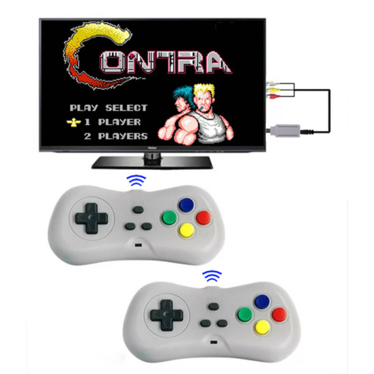 Λαμπάδα Ρετρό Κονσόλα Dongle Game Box Με 200 Παιχνίδια Και 2 Ασύρματα Χειριστήρια Andowl Q-A44 - Image 8