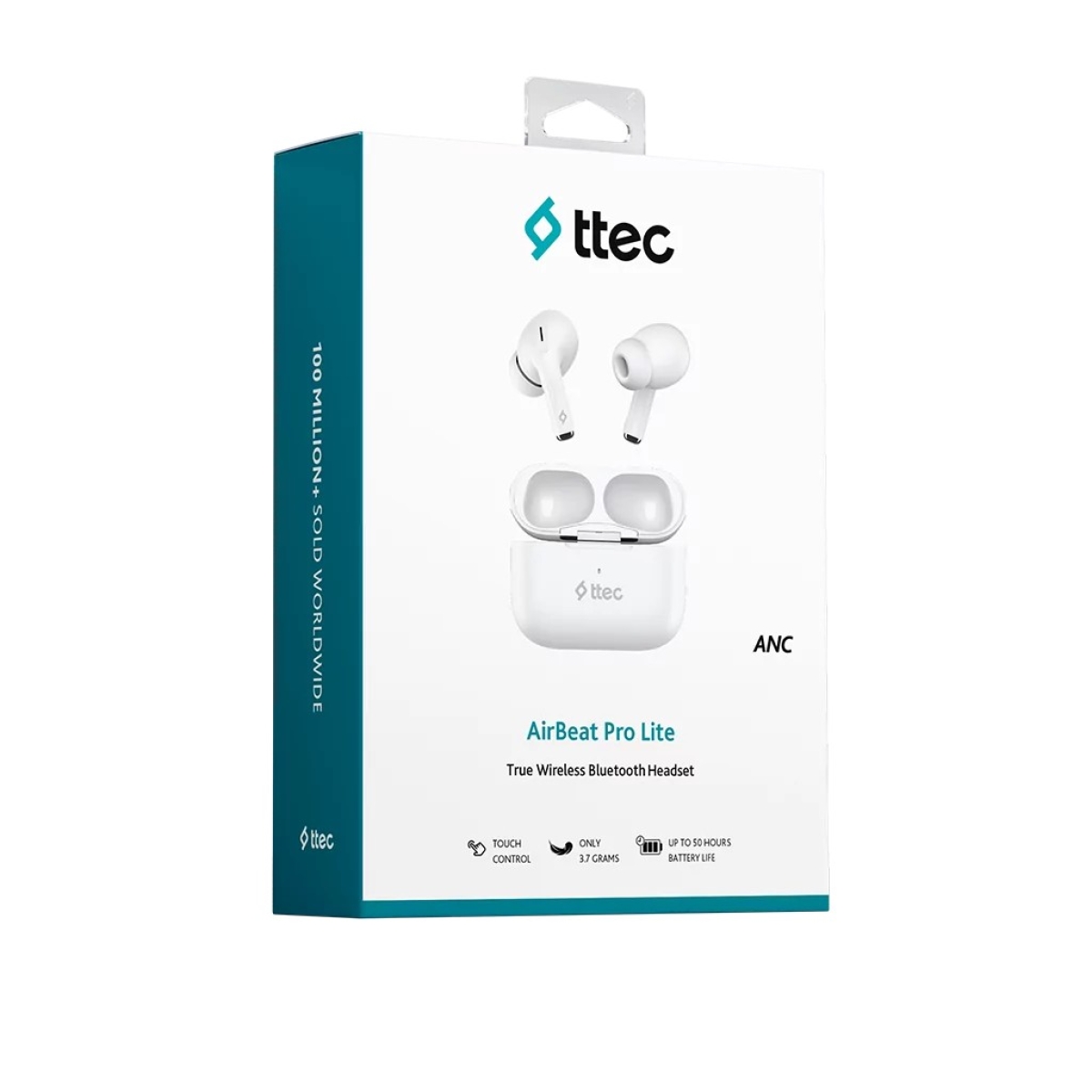 AirBeat Pro Lite ANC True Wireless ​Ασύρματα Bluetooth Ακουστικά,Λευκά - Image 4