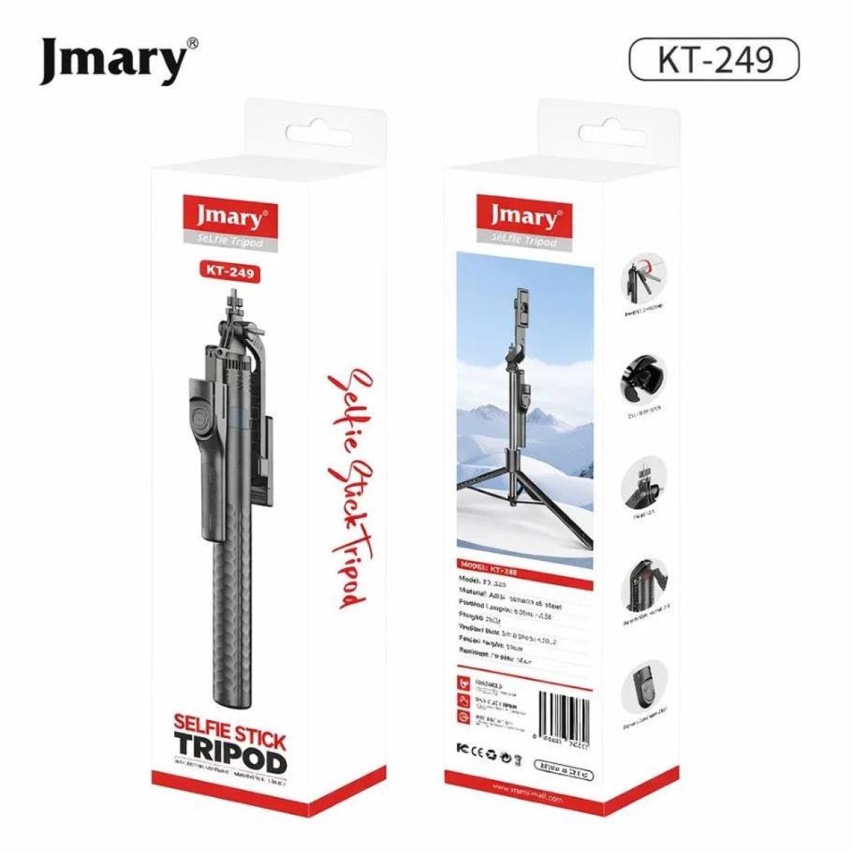 Selfie Stick Με Τρίποδο &Bluetooth 160cm Jmary KT-249 - Image 2