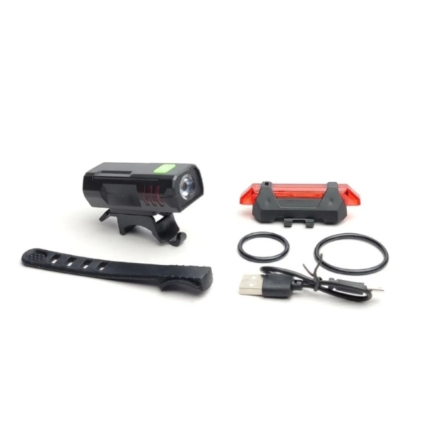 Σετ Εμπρόσθιο/Οπίσθιο Φως Ποδηλάτου QIXUN QX-T1198 LED με USB