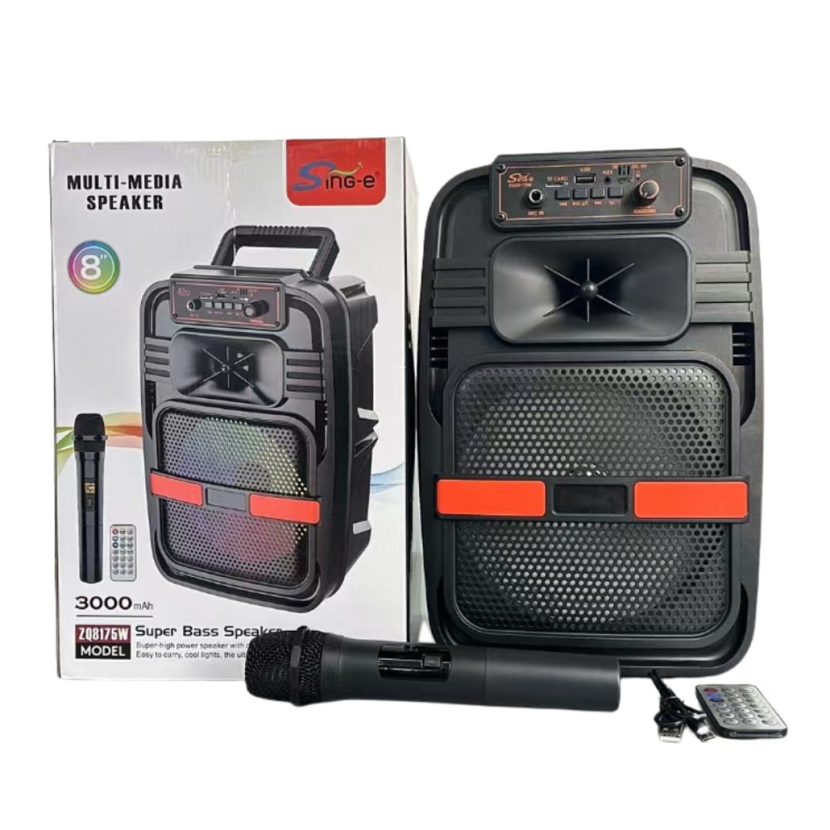 Sing-e Φορητό Ηχείο Karaoke Bluetooth 20W Με Μικρόφωνο ZQ8175W