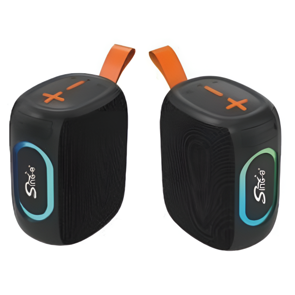 SingE Φορητό Ασύρματο Ηχείο Bluetooth 8W Με RGB Φωτισμό Και Λουράκι Μεταφοράς ZQS-P11