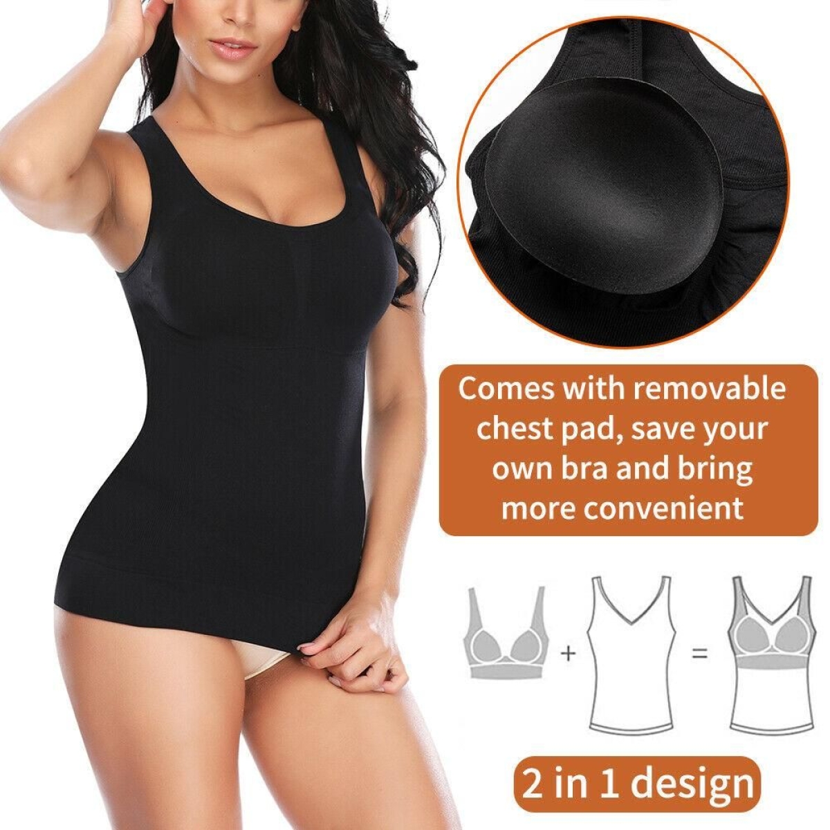 Slim N Lift Συσφικτικό Αμάνικο Φανελάκι XXXL – Μαύρο 115012