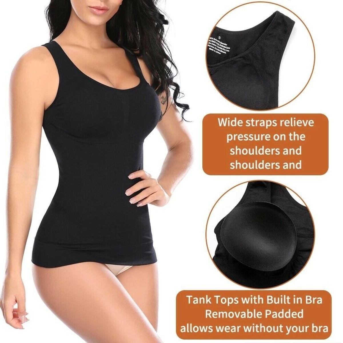 Slim N Lift Συσφικτικό Αμάνικο Φανελάκι XXXL – Μαύρο 115012