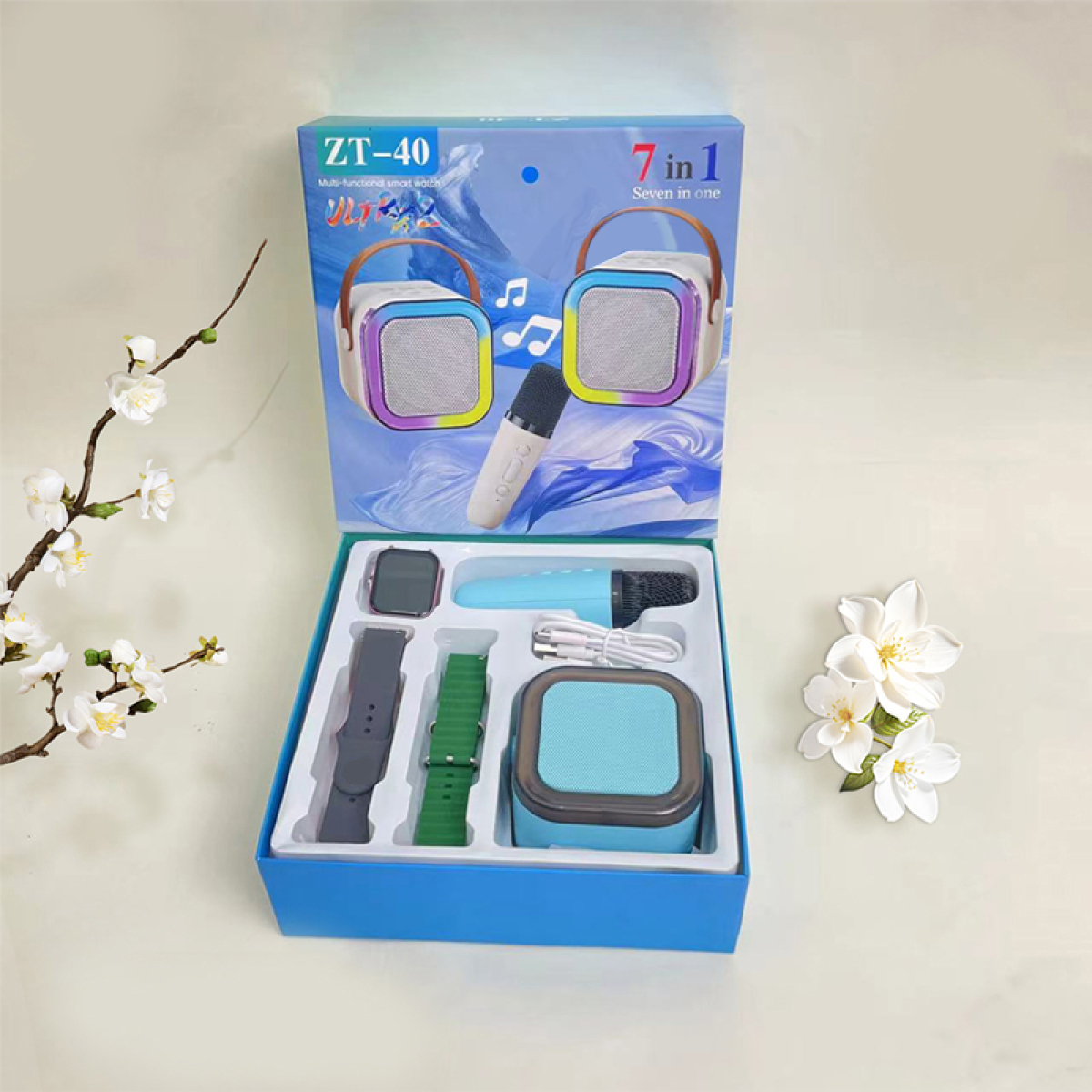 Smartwatch Σετ 7 Σε 1 Με Ηχείο Και Μικρόφωνο Karaoke ZT-40 - Image 3