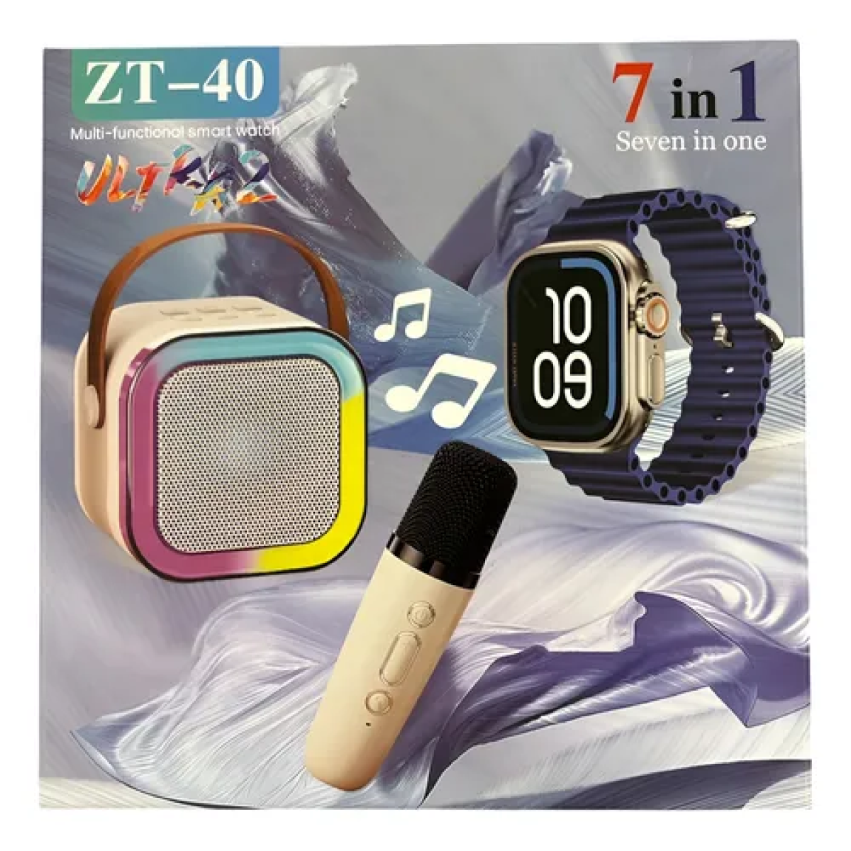 Smartwatch Σετ 7 Σε 1 Με Ηχείο Και Μικρόφωνο Karaoke ZT-40 - Image 4