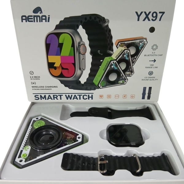 Smartwatch YX97 με Bluetooth Ηχείο, Οθόνη HD 2.2” & Bluetooth 5.3