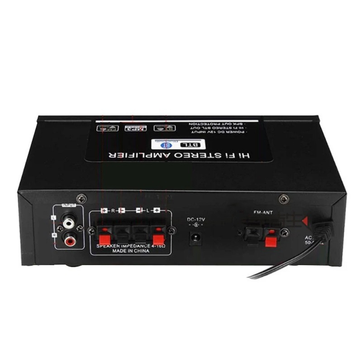Στερεοφωνικός Ενισχυτής Ήχου Bluetooth Με FM & USB 2x18W Pervoi CTC-980T - Image 3