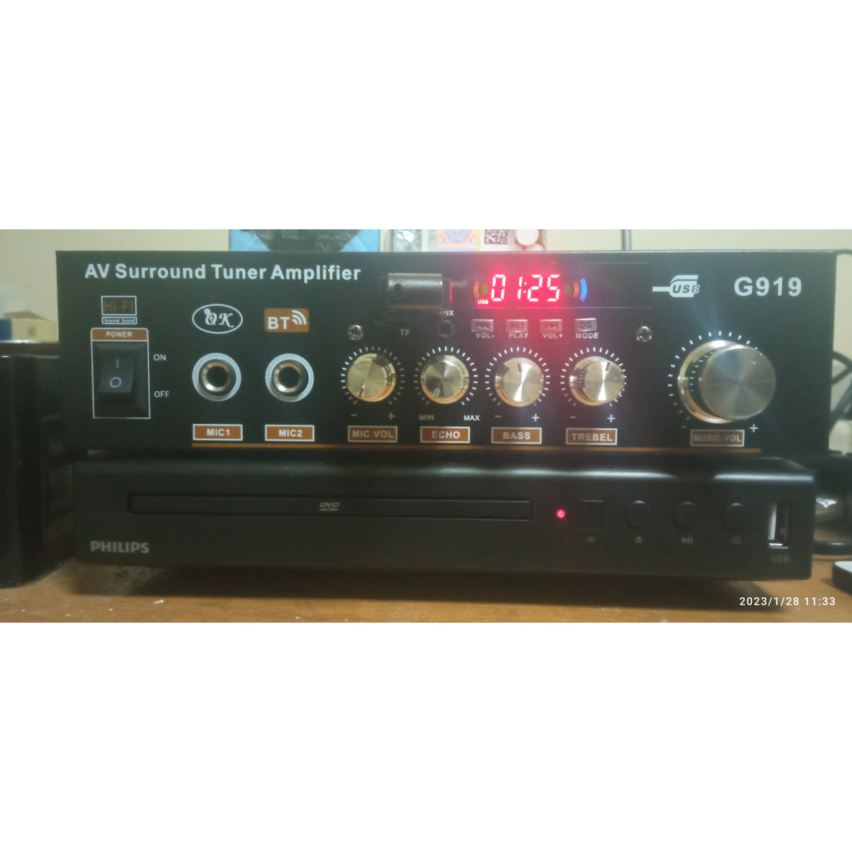 Στερεοφωνικός Ενισχυτής Ήχου Bluetooth Με FM & USB 2x18W Pervoi CTC-980T - Image 5