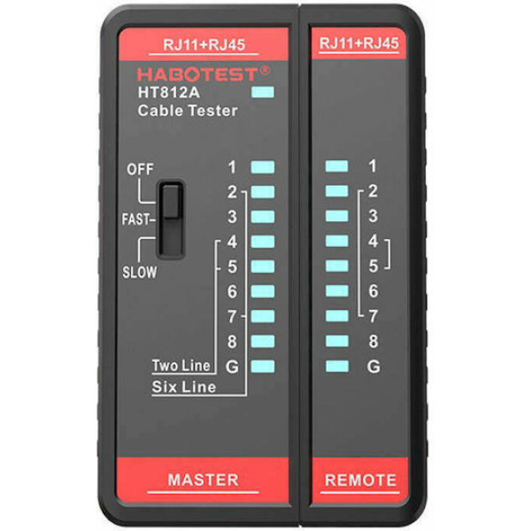 Tester Καλωδίων Δικτύου RJ45 RJ11 Habotest HT812A