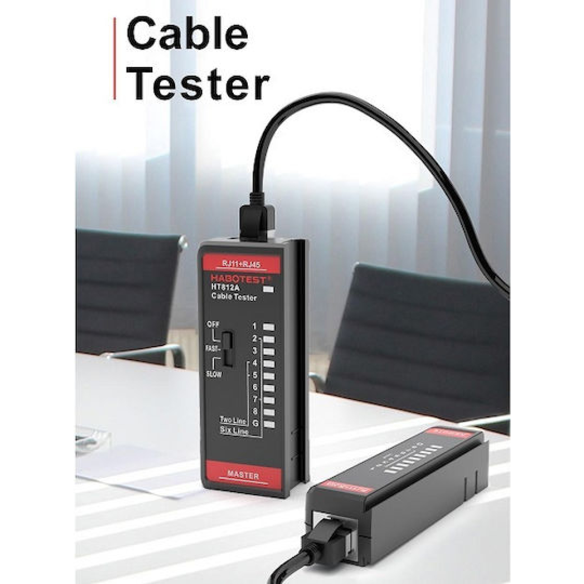 Tester Καλωδίων Δικτύου RJ45 RJ11 Habotest HT812A - Image 3