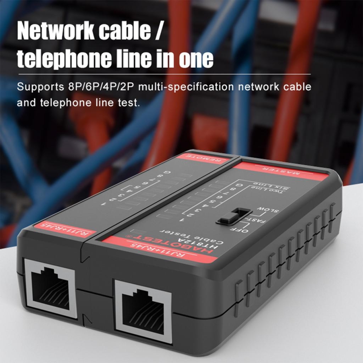 Tester Καλωδίων Δικτύου RJ45 RJ11 Habotest HT812A - Image 7