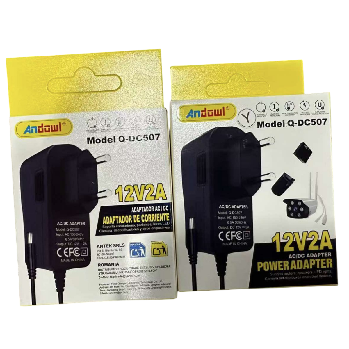 Τροφοδοτικό Ρεύματος 12V 2A AC/DC Andowl Q-DC507