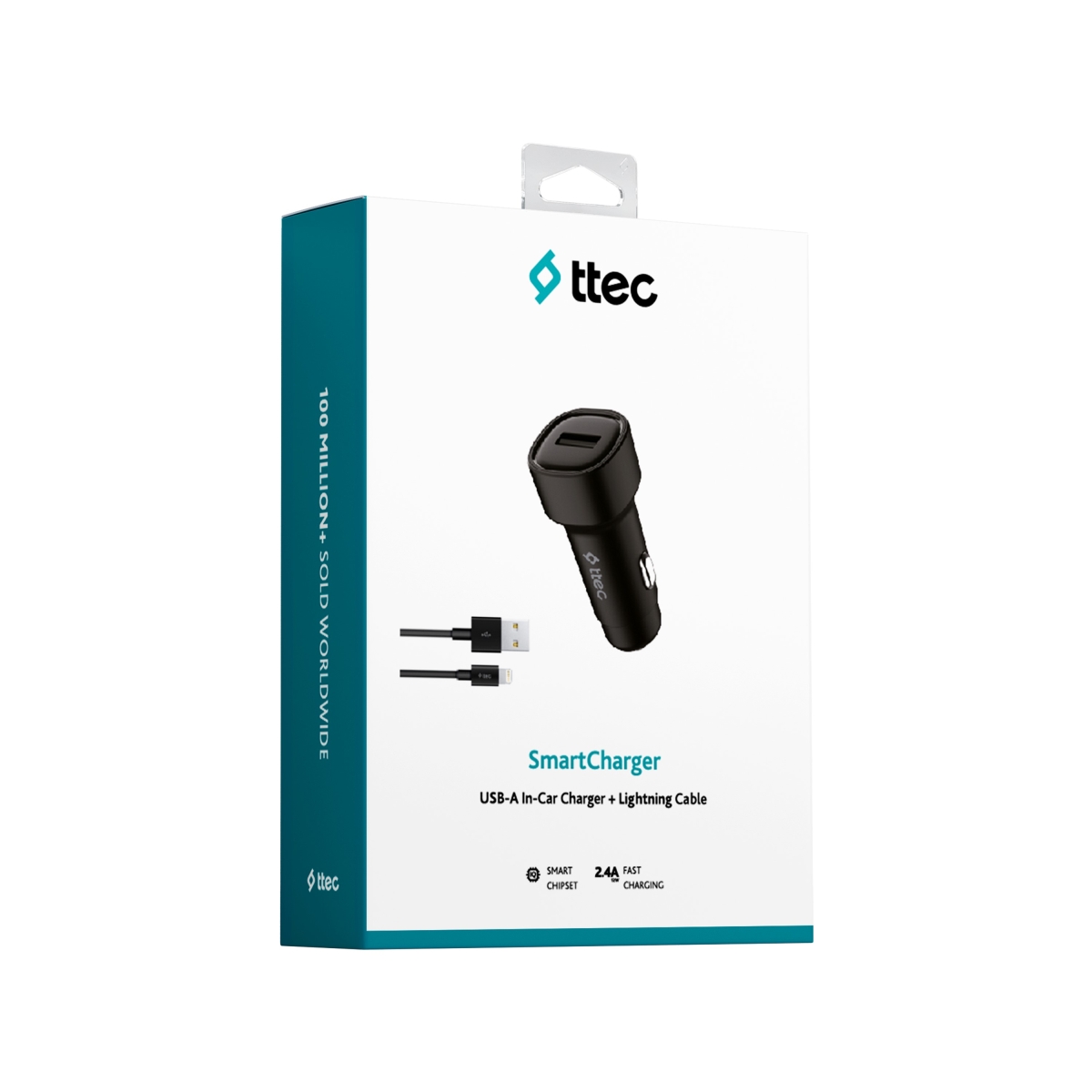 ttec SmartCharger™ Φορτιστής Αυτοκινήτου 2.4A/12W USB-A με Καλώδιο Lightning - Image 5