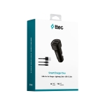 ttec SmartCharger™ Φορτιστής αυτοκινήτου Duo 3.1A/15.5W USB-A με Lightning+USB-C Καλώδιο - Image 5