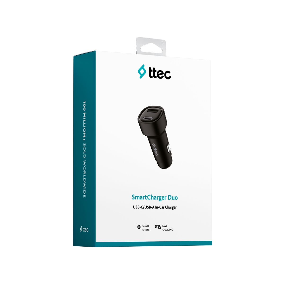 ttec SmartCharger™ Duo 3.1A Φορτιστής Αυτοκινήτου USB-C+USB-A,Μαύρο - Image 5