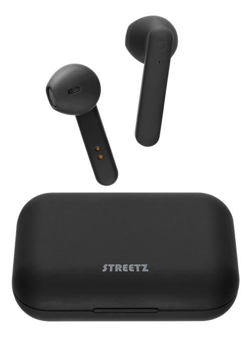 Streetz True Wireless Stereo Ακουστικά Ψείρες Μαύρο Tws-104