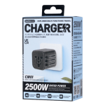 Universal Φορτιστής Ταξιδιού 2500W EU / UK / US / AU Μαύρος Remax CM01