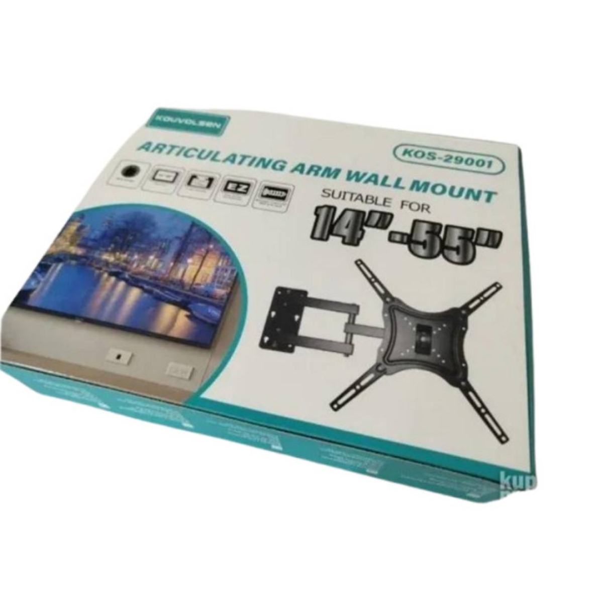 Βάση Στήριξης Τηλεόρασης Τοίχου Ρυθμιζόμενη 14-55" Kouvolsen KOS-29001