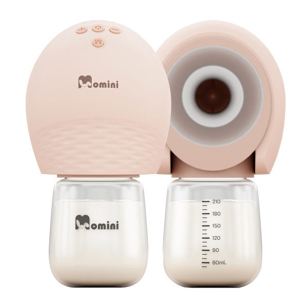 Momini SippyPump Twin Επαναφορτιζόμενο Θήλαστρο Διπλό Μπεζ