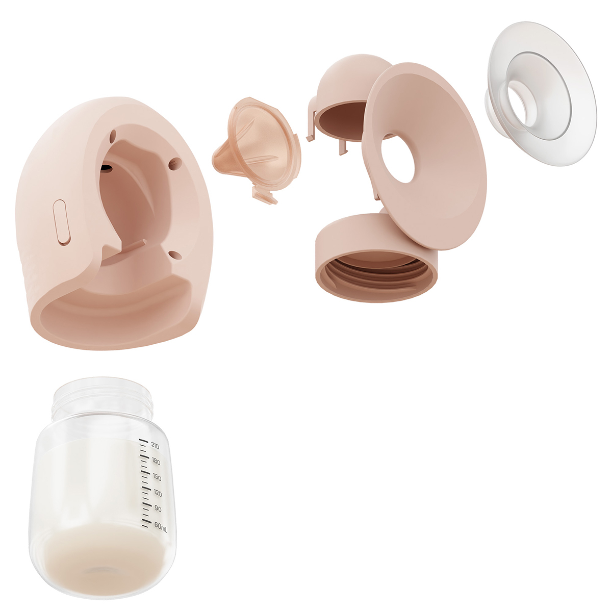 Momini SippyPump Twin Επαναφορτιζόμενο Θήλαστρο Διπλό Μπεζ - Image 6